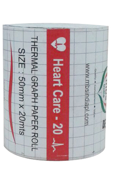 HEART CARE - 20 Thermal Graph Paper Roll (50 MM X 20 MTR)