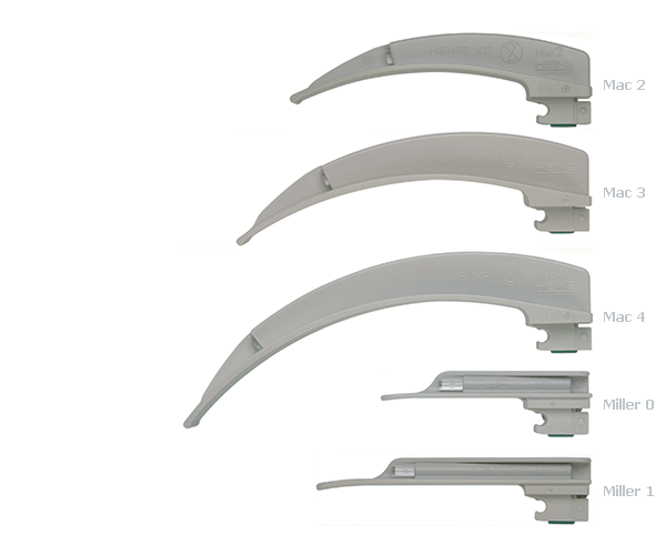 XP Emergency Laryngoscope Set Accessories(Refill assortment of 5 XP Blades +blade Miller 0,Miller 1+blade Mac2, Mac3, Mac4 )- F-000.22.740