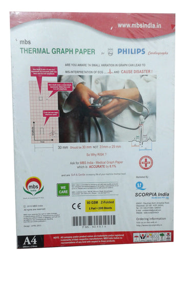 PMS-M2483A ECG Paper(300X210MMX200 SHEETS,A4 SIZE,Z FOLDED)