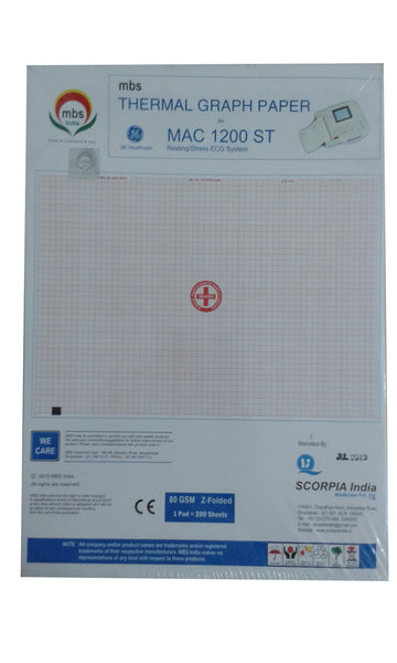 GE MAC 1200 ST ECG Paper(A4X200 SHEETS)