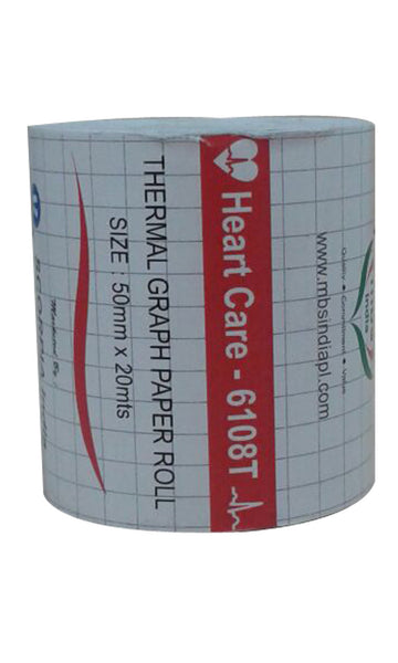 HEART CARE 6108 T Thermal Graph Paper Roll (50 MM X 20 MTR)
