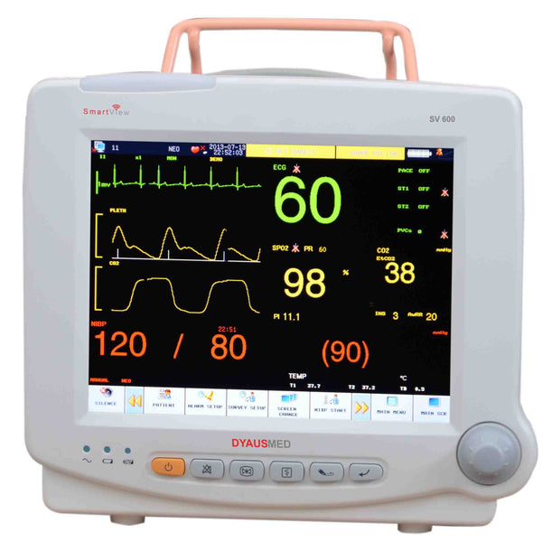 SV600  MultiParameter Patient Monitor (ECG,Respiration,NIBP, SpO2,Temperature,Dual IBP)